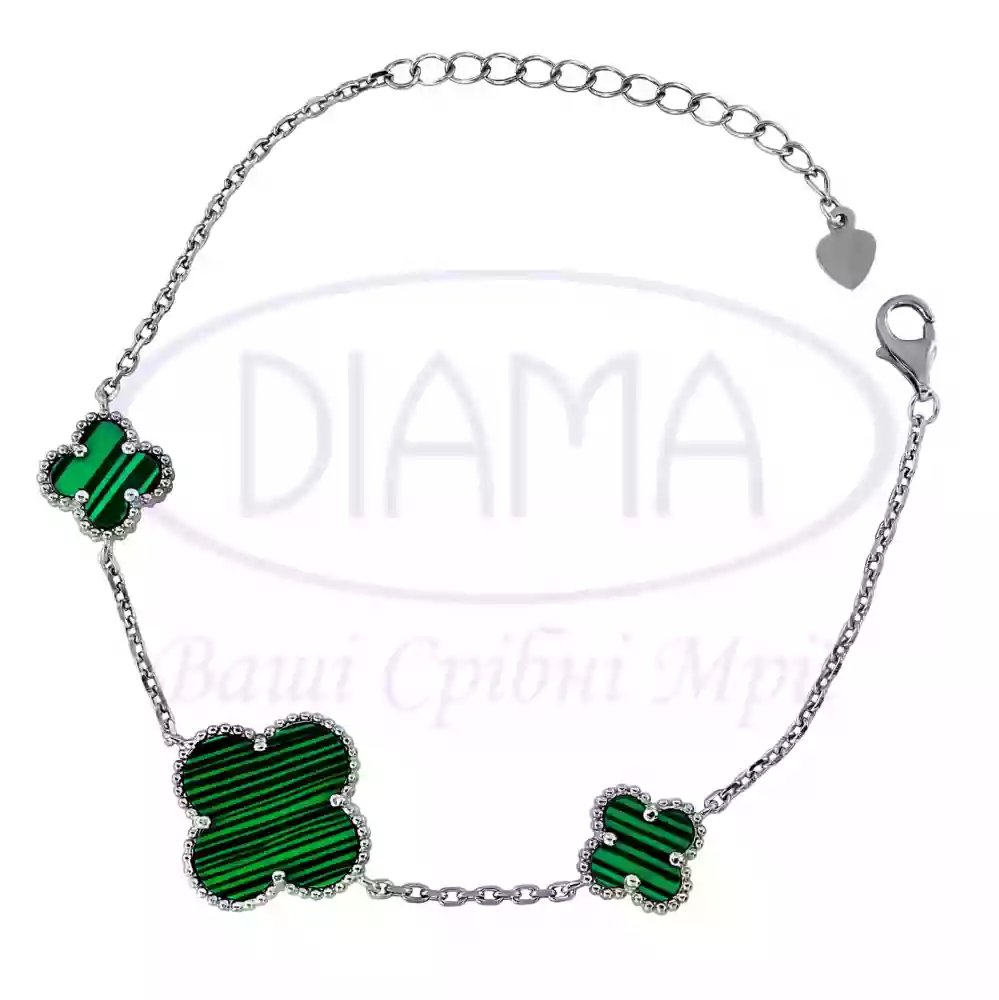 Браслет срібний з Малахітом фото 1