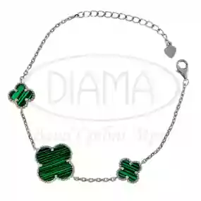 Браслет срібний з Малахітом