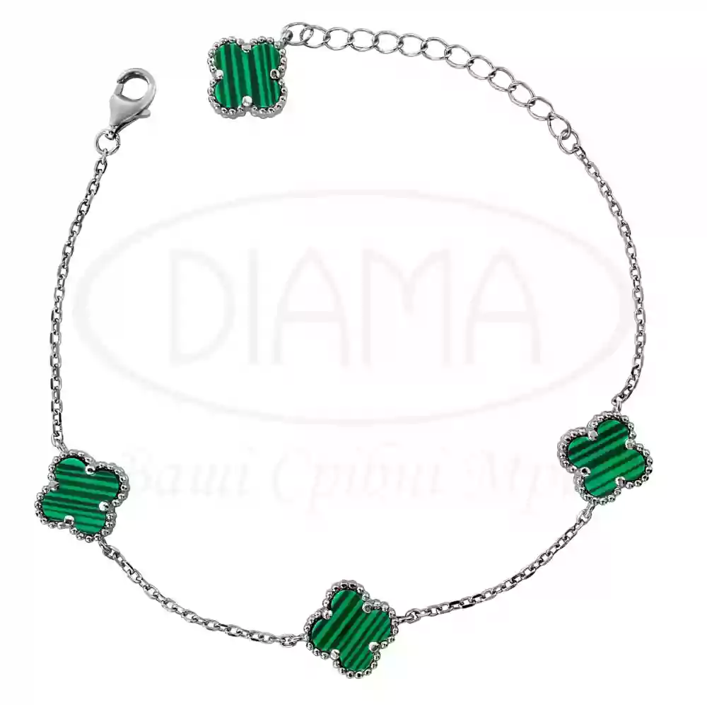 Браслет срібний з Малахітом фото 1