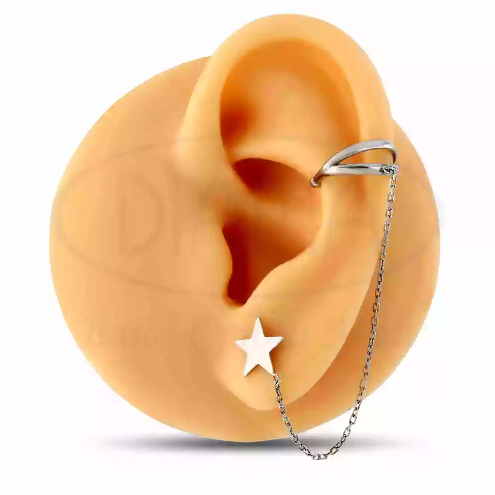 Сережка срібна "Зірка" фото 1