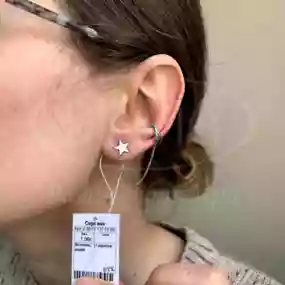 Сережка срібна "Зірка"