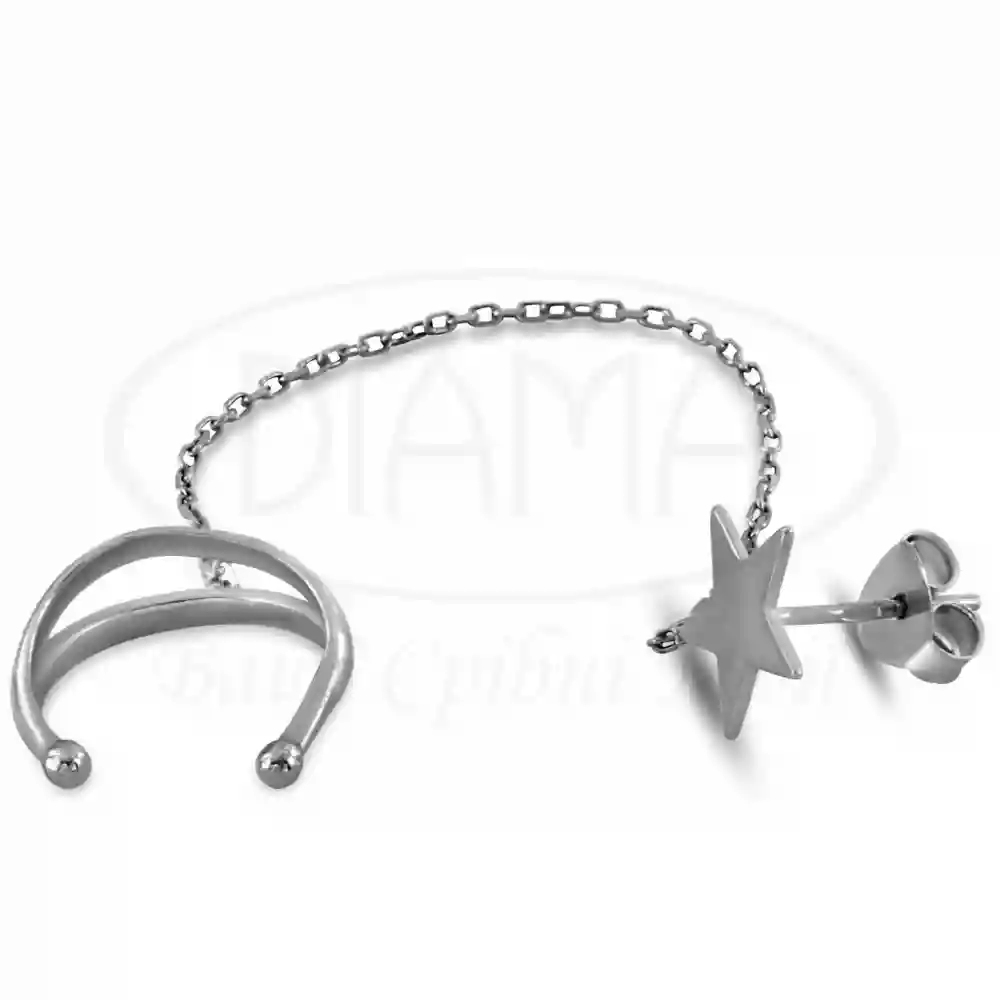 Сережка срібна "Зірка" фото 3