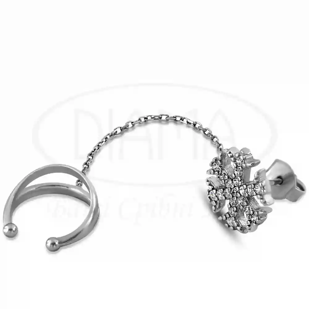 Сережка срібна "Сніжинка" фото 3