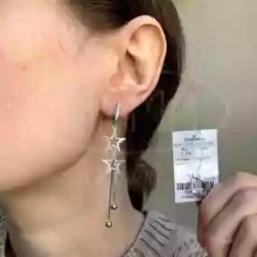 Срібні сережки "Зірка"