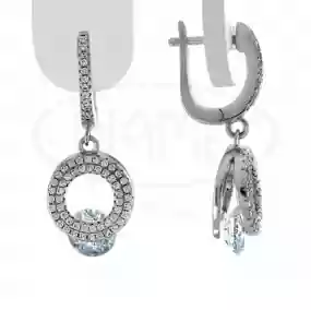Сережки срібні з цирконом