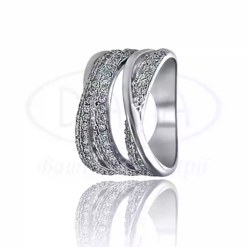 Каблучка срібна з цирконом фото 1