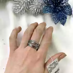 Каблучка срібна з цирконом