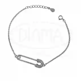 Срібний браслет "Булавка"