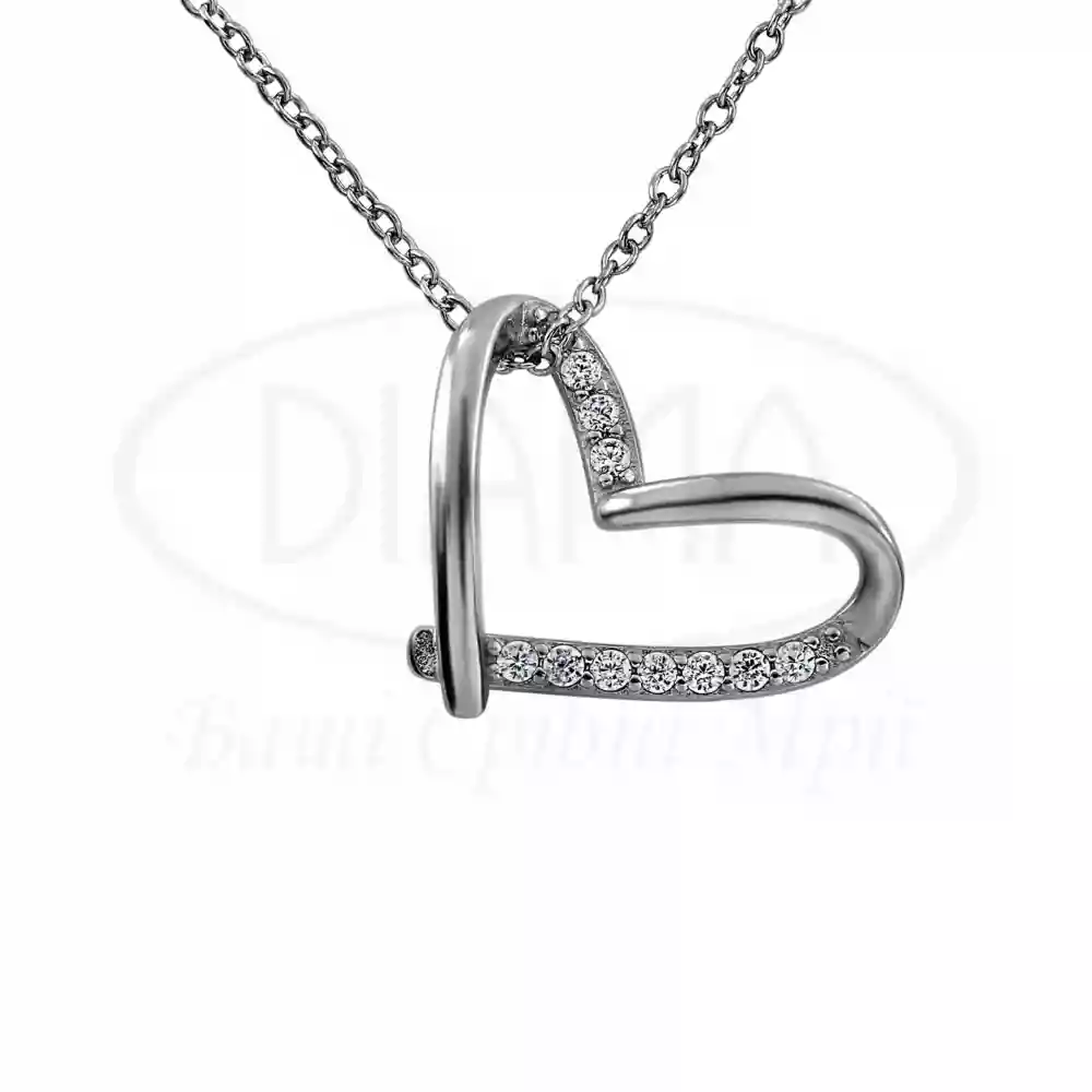 Срібне кольє "Серце" фото 1