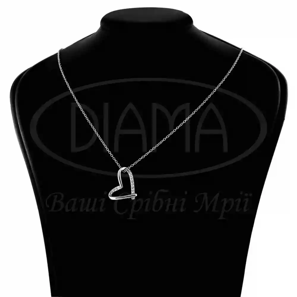 Срібне кольє "Серце" фото 2