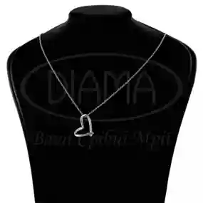 Срібне кольє "Серце"