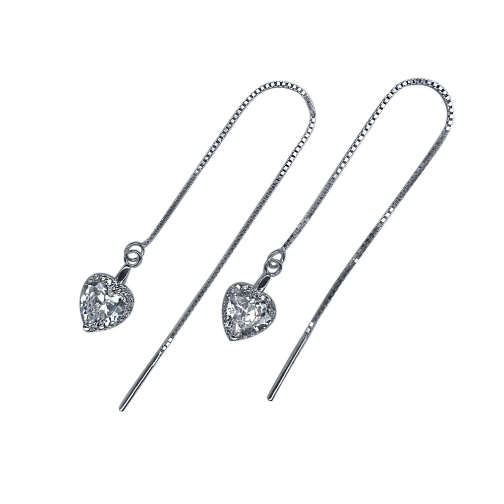 Срібні сережки протяжки фото 1