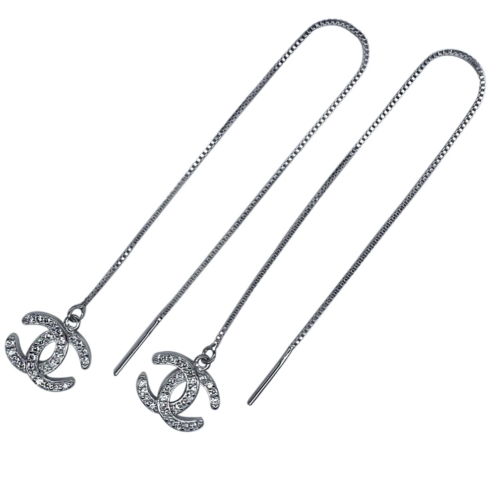 Срібні сережки протяжки фото 1