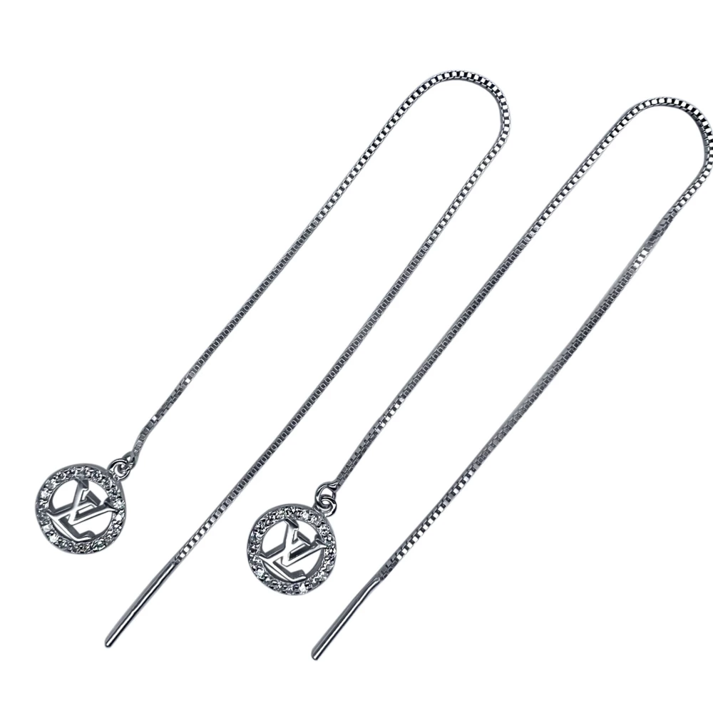 Срібні сережки протяжки фото 1