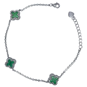 Браслет срібний з Малахітом