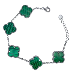 Браслет срібний з Малахітом