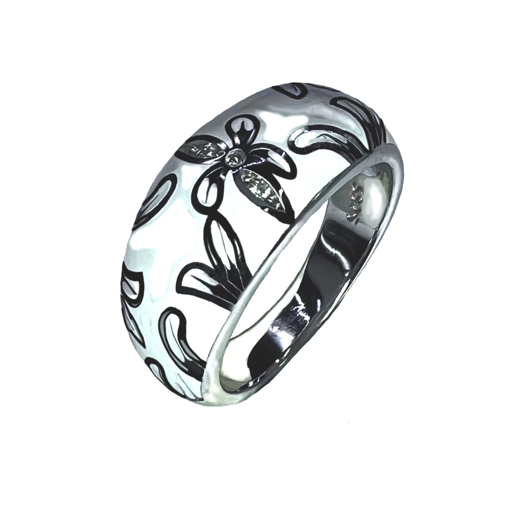 Каблучка срібна з Емаллю фото 1