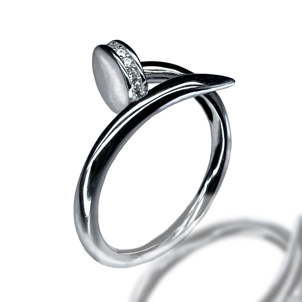 Каблучка срібна "Цвях" фото 1